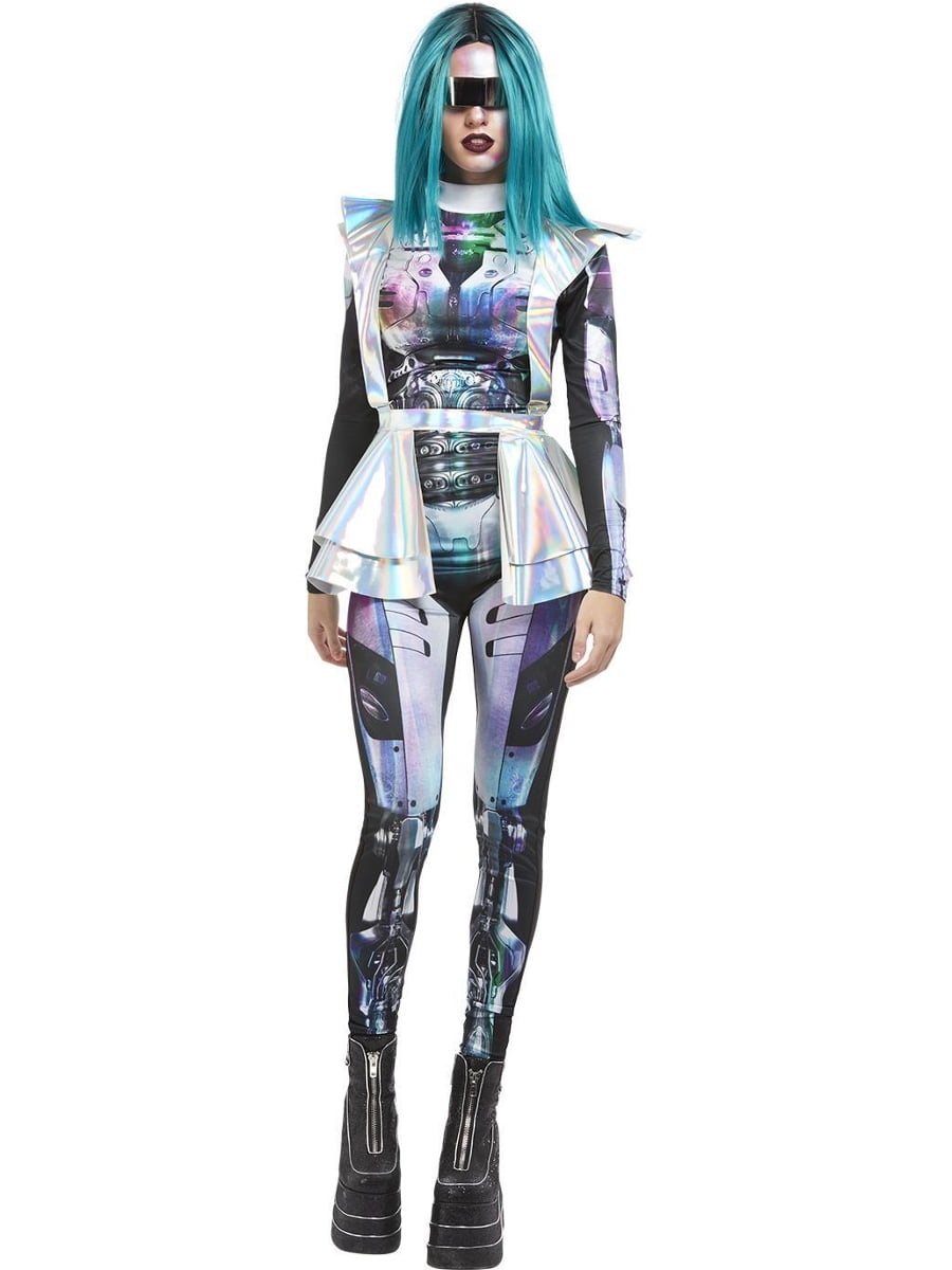 Metallic Robot Space Alien Queen Women's Costume