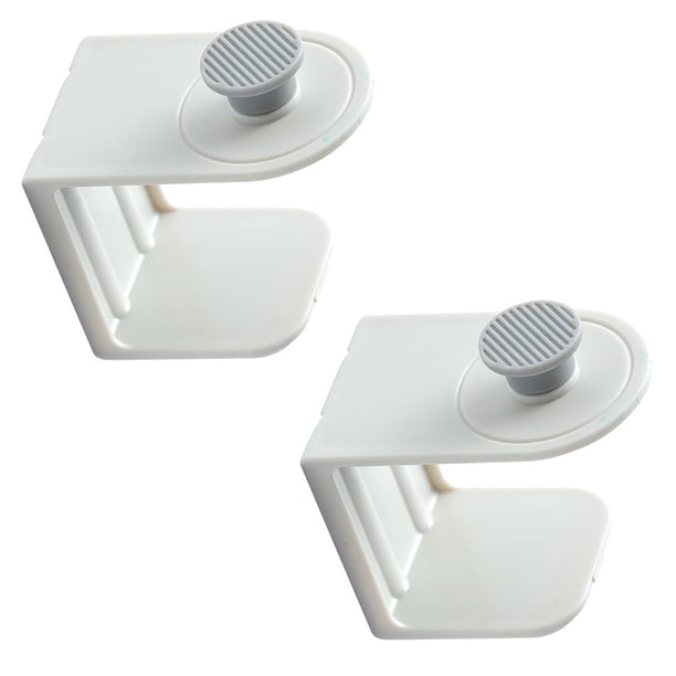 Bewildely 1 par de soportes para tapas de ollas, estantes para tapas de sartenes montados en la pared, organizador de cucharas de cocina de plástico, Almacenamiento y organización del hogar Blanco Bewildely HA005048-01