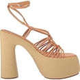 thumbnail image 3 of Sam Edelman Gia Natural Sand Platform Knotted Strappy Block Heeled Sandals (NATURAL SAND, 8.5), 3 of 6