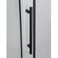 thumbnail image 4 of Yiwa Frameless Shower Door, 60" Widthx76"Height 3/8"(10mm) Clear Tempered Glass Door With Waterproof Seal Strip, Stainless Steel Hardware, Matte Black, 4 of 6