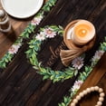 thumbnail image 4 of Table Runner - 48 Inch Long, Spring Botanical Kitchen Dining Table Runner Dresser Scarves, Garden Birds Floral Leaves Brown Wood Farmhouse Decor for Coffee Tables Wedding Party Banquet, 4 of 8