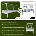 thumbnail image 3 of Heavy - Duty Galvanized Two - Zone Goat Feeder Trough, Corrosion - Proof, Cut - Safe, 4 - Step Quick Setup for Barn, Ranch with Cow Use, 3 of 7