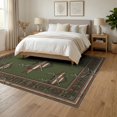 thumbnail image 3 of ODIKA Hunting Fishing Bass Antler Stripes Stars Border Vintage Fish Refined Structured Foldable Easy Care for Queen Size Bedroom, Under Bed, Master Suite, 3 of 7