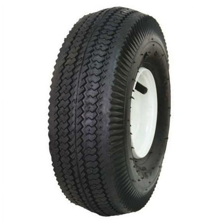 Hi-Run Sawtooth 4.10/3.50-4 4PR TL Wheelbarrow Tire and Wheel Assembly