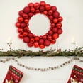 thumbnail image 6 of OEFNTAC Decorations Christmas Wreath Gold Red Scene Decoration Hanging Door Window Festive Holiday Ornament Home Party Decor 13.78in Party Decor, 6 of 6