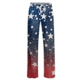 thumbnail image 4 of FrzhBrz 4th of July Women Funny Pajama Pants Stars Printed Comfy Wide Leg Trousers 250th Anniversary Comfortable Lounge Sleep Pj Pants, 4 of 7