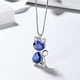 thumbnail image 2 of Juwaliy September Piedra Natal Collar Zafiro Azul Gato Dije Encantos 925 Sterling Silver Joyería Mujeres Hija Esposa Madre Navidad Regalo de Cumpleaños, 2 of 8
