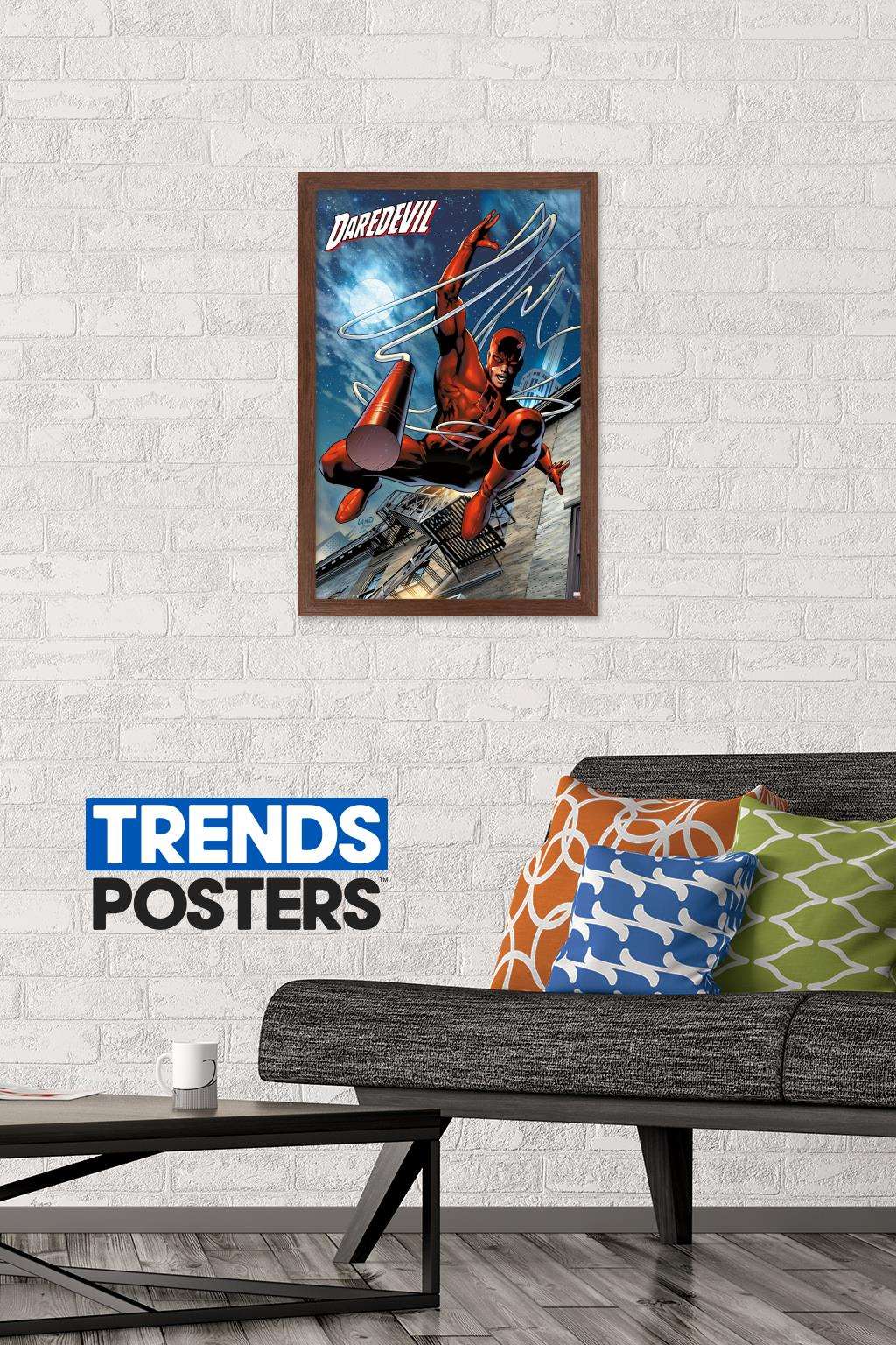 Marvel Comics - DaredeVil - Billy Club Wall Poster, 14.725" x 22.375", Framed
