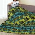 thumbnail image 6 of Vsdgher Teal Vintage Corn Pattern Ultra-Soft Micro flannel Blanket Throw Blankets for Couch Sofa, Bed (4 sizes)-40"x30", 6 of 7