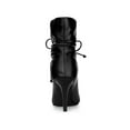 thumbnail image 2 of BLISSFUL STEP Women's Pointed Toe Drawstring Pull on Stiletto Heel Ankle Boots, 2 of 8