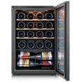 thumbnail image 3 of Ca'Lefort Wine Cooler Refrigerator, 2.2 cu.ft. Mini Wine Fridge Freestanding Wine Chiller with Double-Layer Glass Door for Home/Office, 3 of 11