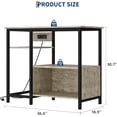 thumbnail image 6 of 40-50 Gallon Fish Tank Stand with Power Outlets, Heavy Duty Metal and Wood Aquarium Stand with 4-Tier Open Storage Shelves, for Fish Tank, Turtle & Reptile Terrarium, 36.6" × 18.9" × 30.7", 6 of 7