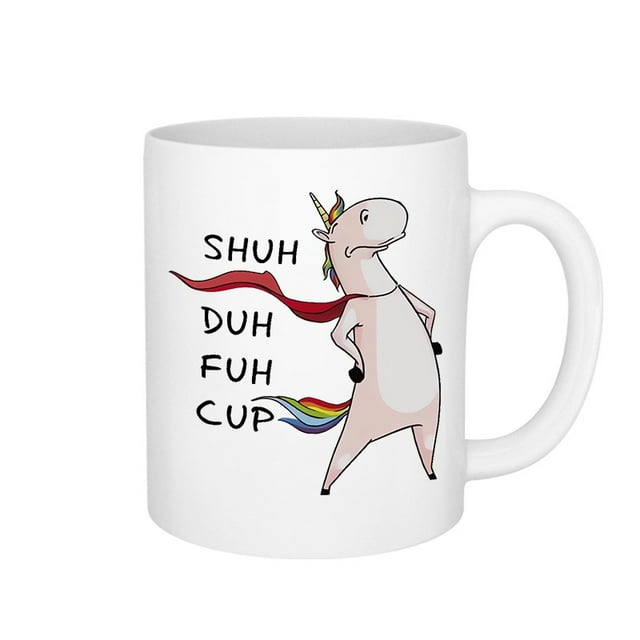 Taza de cerámica con divertido unicornio Shuh Duh Fuh Cup 350 ml