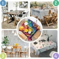 thumbnail image 4 of Colorful Abstract Pattern Square Tablecloth,Waterproof Square Table Cover,Wipeable Spillproof Washable Table Cover for Home Kitchen Party Decor 52"x52"(132x132cm), 4 of 6
