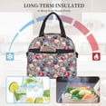 thumbnail image 4 of Fotbe music Skull record Retro Bolsa de Almuerzo con Estampado, Lonchera Aislada, Contenedores de Comida Reutilizables Tipo Cooler a Prueba de Fugas, 4 of 6