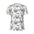 thumbnail image 5 of Wukai Cute French Bulldog Print Men's Short-Sleeved Mesh T-Shirt,Quick-Dry Short Sleeve Workout T-Shirt-XX-Large, 5 of 8