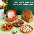 thumbnail image 6 of Kitchen Wood Grain Plastic Square Board Afternoon Tea Fruit Plate Tea Plate U υ. M3E8, 6 of 6