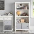 thumbnail image 4 of Monarch Hill Poppy Kids’ White Bookcase, Grey Doors, 4 of 9