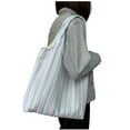 thumbnail image 5 of LHNFT Lightweight Shoulder Bag for Women Striped, Canvas Tote Bags Large Capacity Handbag Travel Beach Vacation Purse, 5 of 9