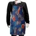 thumbnail image 1 of Fruit Kids Apron, Half Whole Fig Fruits Ripe Gourmet Vivid Mediterranean Region Artwork, Boys Girls Apron Bib with Adjustable Ties for Cooking Baking Painting, Blue Purple Grey, by Ambesonne, 1 of 2