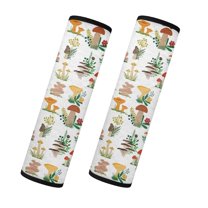 Uorisanigo Cartoon Mushroom Seatbelt Cushion Soft Comfort 2-Pack Seat Belt Shoulder Strap Covers Harness Pad Flannel Seatbelt Covers Universal Fit Seatbelt Cover Car Truck SUV