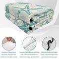 thumbnail image 4 of Quilts Full Size, Teal Coastal Summer Soft Comforter Bedding Set for Bed, Coral Shell Starfish Vintage Lightweight Quilted Bedspread with Pillow Cover(2 Pieces) for All Season, 78x90 Inch, 4 of 9