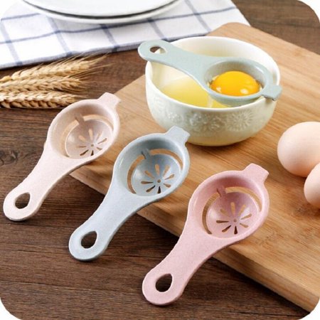 

Urijk 2pcs Random Color 13*6cm Plastic Egg Separator White Yolk Sorting Straw Home Meal Cooking Accessories