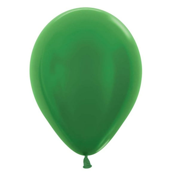 5 inch Sempertex Metallic Green Latex Balloons (100 Pack) - Party Supplies Decorations