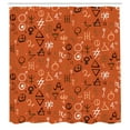 thumbnail image 3 of Ambesonne Orange Shower Curtain, Western Aztec Forms, 69"Wx75"L, Red, 3 of 5