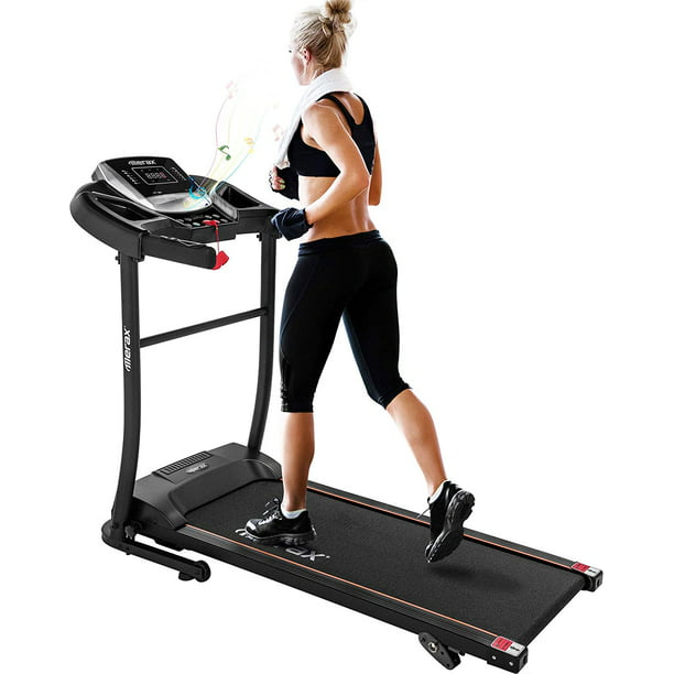 Merax Folding Exercise Treadmills for Home, Smart Digital Foldable Exercise Machine  Treadmills, 16'' Wide Tread Belt, 12.8 KM/h Max Speed, Easy Assembly  Motorized Running Machine, S10266 - Walmart.com