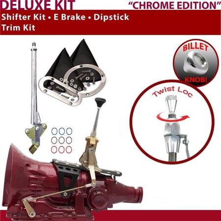 American Shifter TH200 Shifter Kit Chrome 6 in. E Brake Trim Kit Dipstick for EC7CB