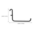 thumbnail image 2 of Luxshiny 4Pcs Black Painted Metal Pegboard Bracket Hooks for Home Office Workspace Organization, 2 of 8