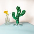 thumbnail image 2 of Espejo de cristal con forma de cactus y bola de discoteca, adornos reflectantes, decoraciones creativas para interiores, adornos de plantas navideñas, 2 of 5