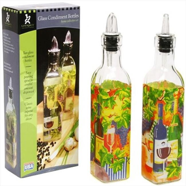 Gourmet Trends 20146 Gourmet Traditions Glass Condiment Bottles