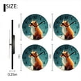 thumbnail image 2 of Non-Ticking Silent Wall Clocks Battery Operated Personalized Decor Clock for Bathroom,Office-Cute Fox Sitting In The Snow（14inch）, 2 of 4
