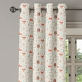 thumbnail image 2 of Ambesonne Tribal Grommet Curtain, Fox Bear Arrows, 50" x 108", Salmon Amber White, 2 of 6