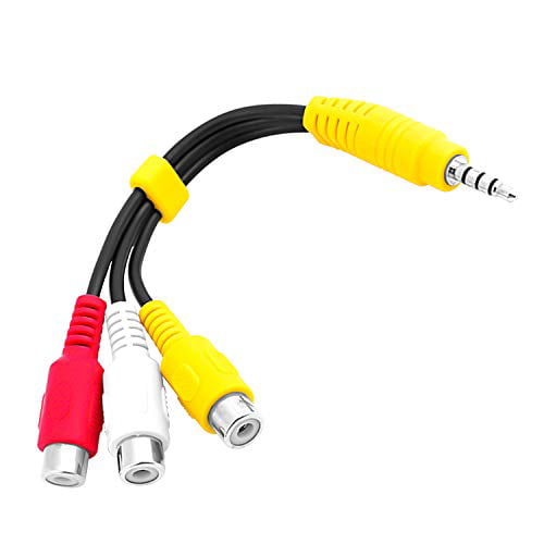 Video AV Component Adapter Cable 3.5mm Stereo Male to 3 RCA Female RGB Adapter CBF Signal Cable Replacement for Sony TV 