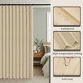 thumbnail image 5 of DONGPAI Extra Large Room Divider Curtain, Indoor/Outdoor Multifunctional Vertical Drapes with Hooks Waterproof Shower Curtain for Living Room Bedroom Bathroom, 100"x 84", Beige, 1 Panel, 5 of 9