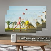 HP CC200 FHD LCD LED Projector with Roku Express Streaming Player and 84 Mobile Projection Screen