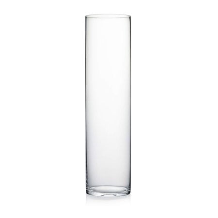 WGV Cylinder Vase Width 6"" Height 24"" Clear Tall Glass Container Terrarium Candle Holder for Wedding Centerpiece Party Event Home Office Decor 1 Piece