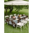 thumbnail image 4 of Outdoor Tablecloth with Umbrella Hole for Patio/Picnic/Party/Camping, Brown Blue Coastal Waterproof Table Cloth Rectangle Table Cover Washable, Summer Beach Sea Turtle Starfish Nautical (60"x 120"), 4 of 8