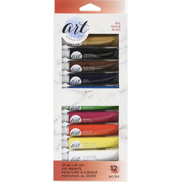 American Crafts Art Supply Basics Oil Paints 12ml 12/Pkg