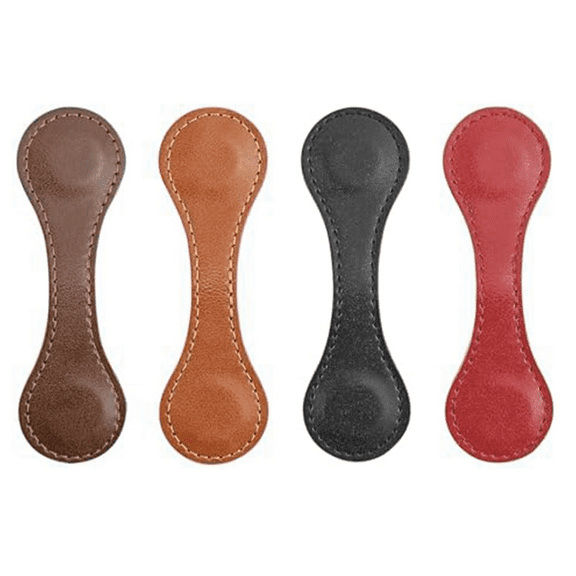 Magnetic Bookmark, 4Pcs Personalized Leather Retro Bookmark Magnetic Page Markers Book Lovers Gift