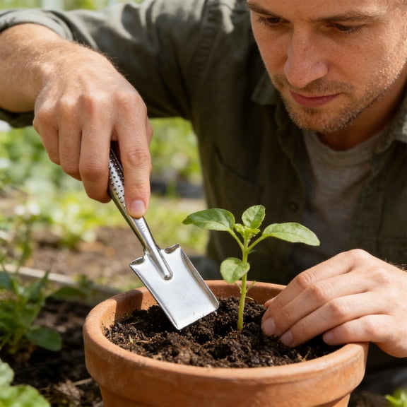 Kit de Herramientas de Jardinería de Acero Inoxidable con Paleta Cultivadora para Plantar En Interiores y Exteriores.