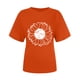 thumbnail image 4 of ICHUANYI Clearance Women's Fashion Crewneck Printed Short Sleeve T-shirt Casual Loose Shirt Tops(Orange, M) ICHUANYI WER2023080810011, 4 of 6
