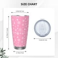 thumbnail image 4 of KLL Snowflake pink backgrounds Print 40oz Stainless Steel Insulated Car Cup with Spillproof Lid - Keep Your Drink Hot or Cold on the Go-Without Straw, 4 of 8