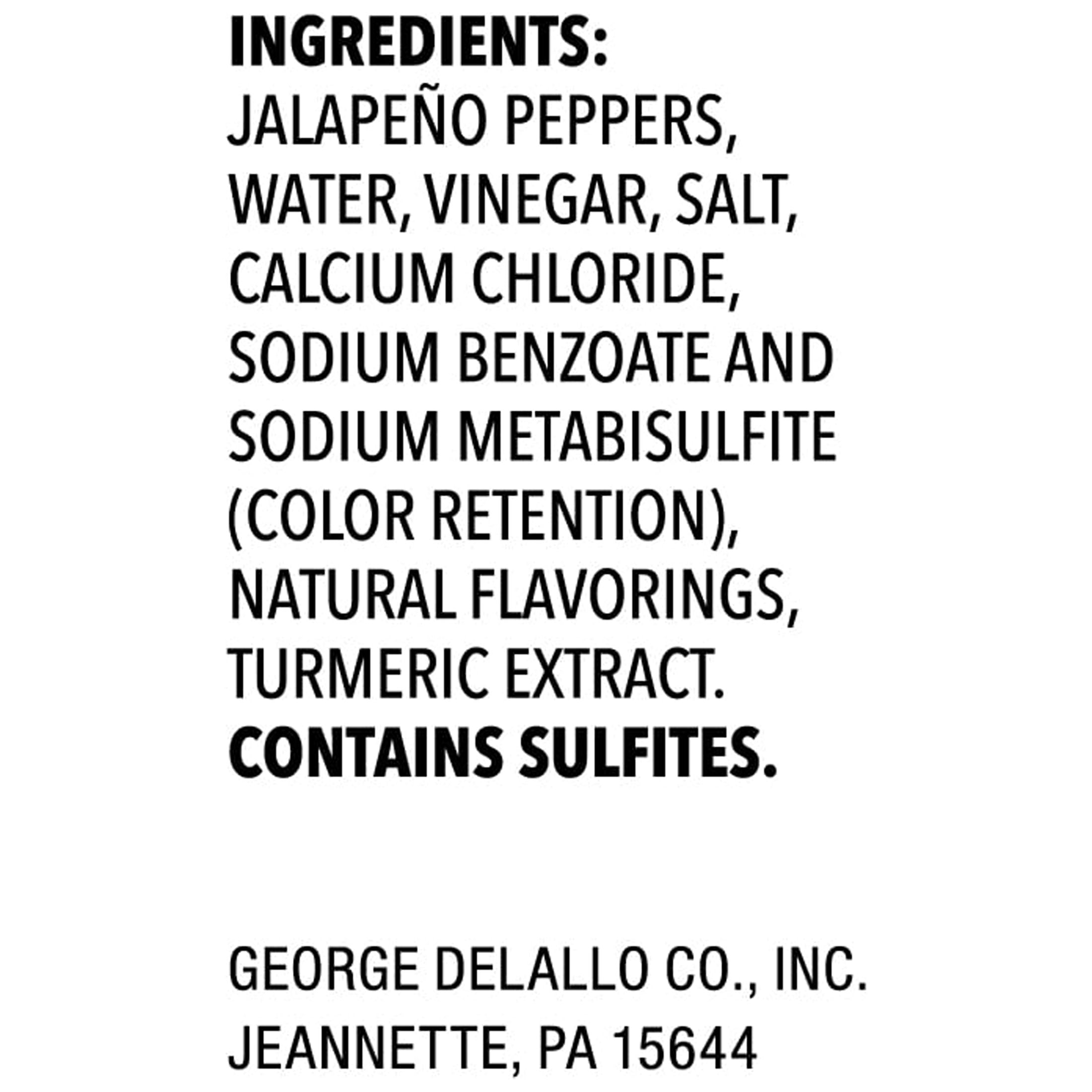 DeLallo Hot Sliced Jalapeno Peppers, Non-GMO, Gluten-Free, Vegan, 25.5 oz Jar, (3 Pack)