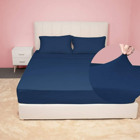 Joyweistretch Sheets Set King Size Microfiber Jersey Knit T Shirt Like Extra Soft 4 Way Microfiber Jersey Knit T Shirt, Jersey Bed Sheets Cal King
