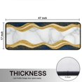 thumbnail image 5 of Kitchen Rugs Sets Of 2,Blue Marble Gold Wave Pattern Anti Fatigue Kitchen Mat Rugs Non Slip Washable,Decorative Kitchen Floor Mats for Kitchen,Sink,Laundry,17"x47"+17"x47", 5 of 5