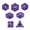 Purple, variant on Milaget 7 Pieces Polyhedral Party Favors Party Supply Metal Role Playing for DND Role Purple